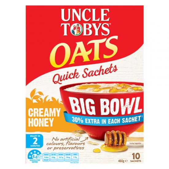 UncleTobys OATS托比叔叔营养谷物燕麦麦片 蜂蜜味 460克