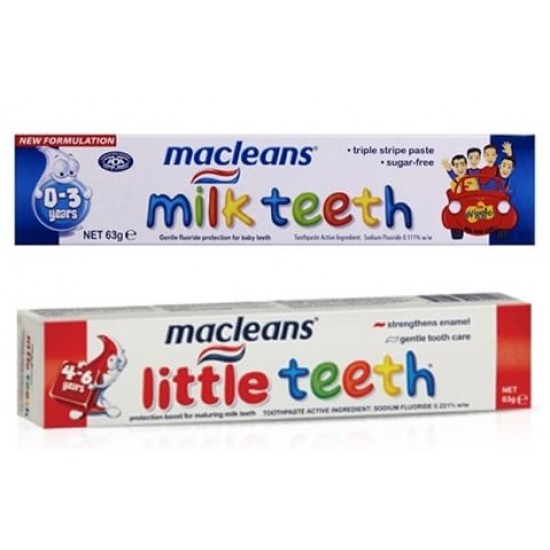 Macleans milk teeth婴幼儿低氟无糖可吞咽牙膏 63g