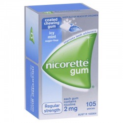 nicorette戒烟糖尼古丁口香糖 薄荷味 105粒 2mg