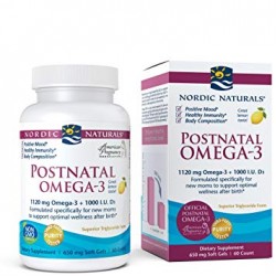 NordicNaturals挪威小鱼孕妇哺乳期专用产后DHA鱼油胶囊60粒