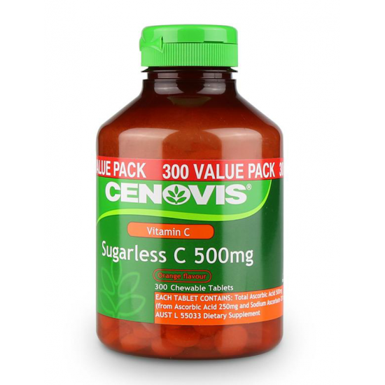 Cenovis 低糖配方维生素C含片 VC咀嚼片 500mg 300粒