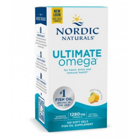 挪威 高端Nordic Naturals ULTIMATE OMEGA 深海鱼油软胶囊120粒 柠檬味